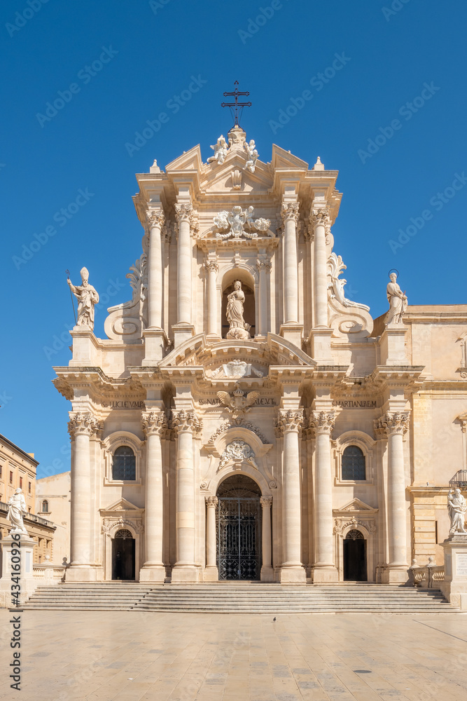 The Duomo Cathedral of Ortigia in Syracuse, Sicily, Italy