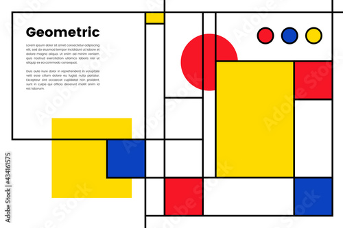 Bauhaus Cover Layout Geometric Background