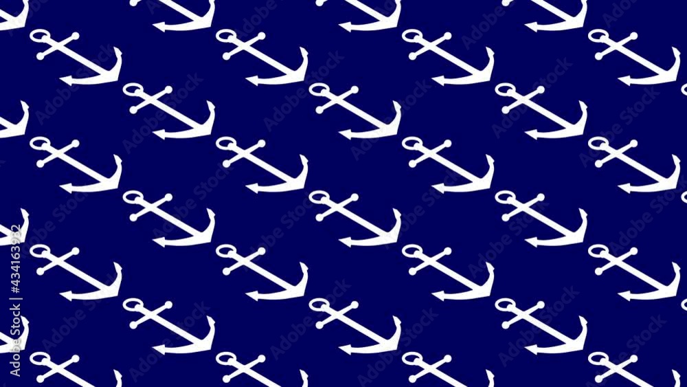 Anchor isometric pattern animation, seamless looping, 4K 60 fps. Nautical background Anchor isometric pattern animation, seamless looping, 4K 60 fps. Nautical background