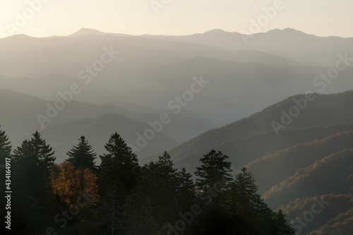 Mountain Morning in the autumn