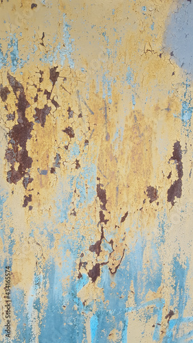 rust on a metal door formed by time