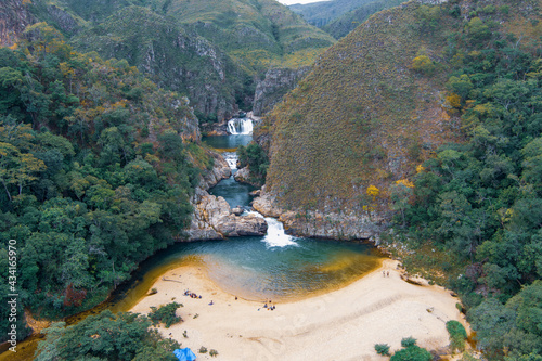 Dream waterfalls and tropical paradises. Serra da Canastra National Park, Brazil. photo