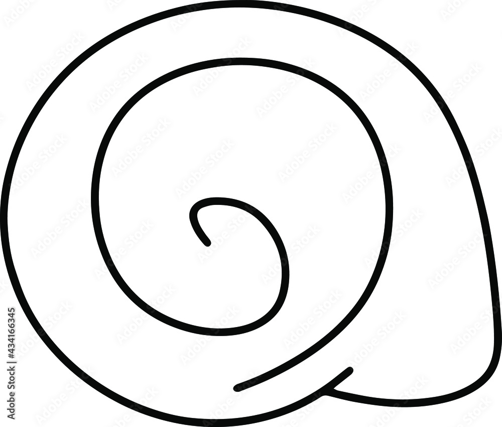 Black and white illustration of a seashell. Illustration for postcards, design or print. Vector EPS 10. Black and white illustration of a seashell. Illustration for postcards, design or print. Vector EPS 10.