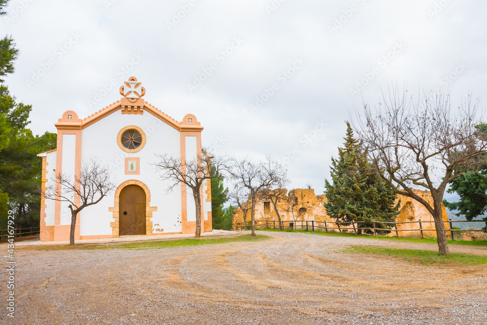 Monasterio Jerónimo de Santa María de la Esperanza, Castellon province, Valencian Community, Spain. Beautiful chapel on top of a mountain near Segorbe.