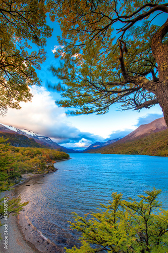 landscape with lake and mountains, El Chalten, Patagonia, Argentina © Marcio Dufranc