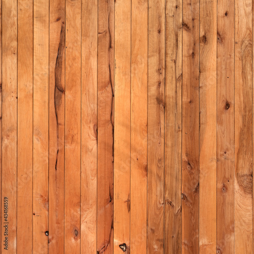 Yellow wooden plank wall, background or texture.