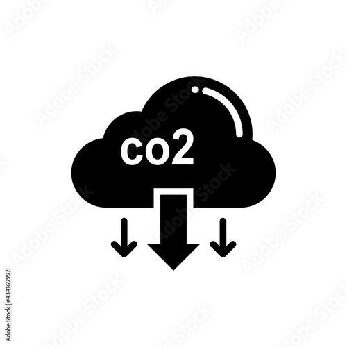 Carbon Dioxide vector Solid icon style illustration. EPS 10 File