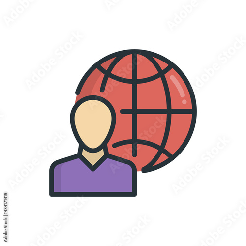 Human Impact vector Filled Outline icon style illustration. EPS 10 File