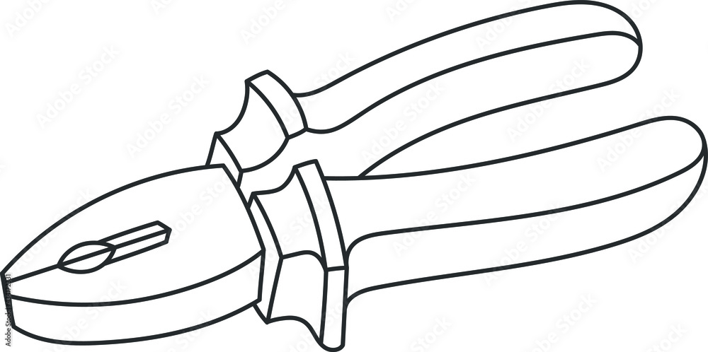 Illustration vector graphic of pliers in a line style.

Great for graphic needs