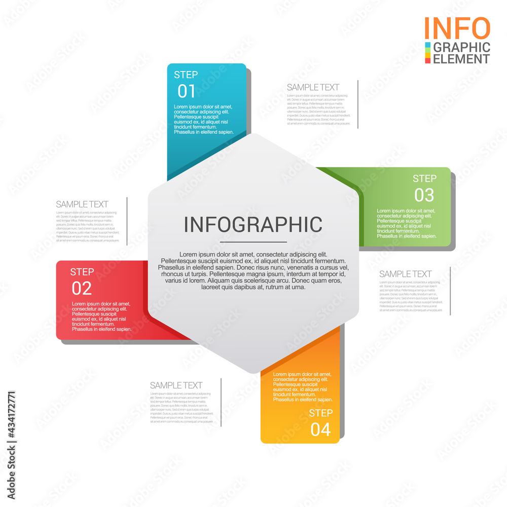 Presentation business infographic template with 4 options Presentation business infographic template with 4 options