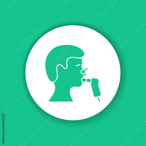 Functional pulmonary test color glyph icon. Medical and scientific concept.