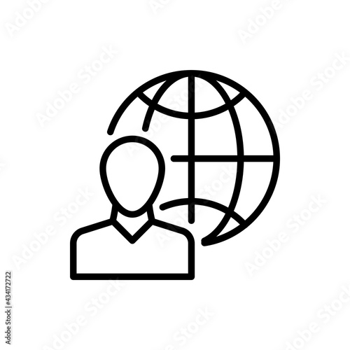 Human Impact vector Outline icon style illustration. EPS 10 File
