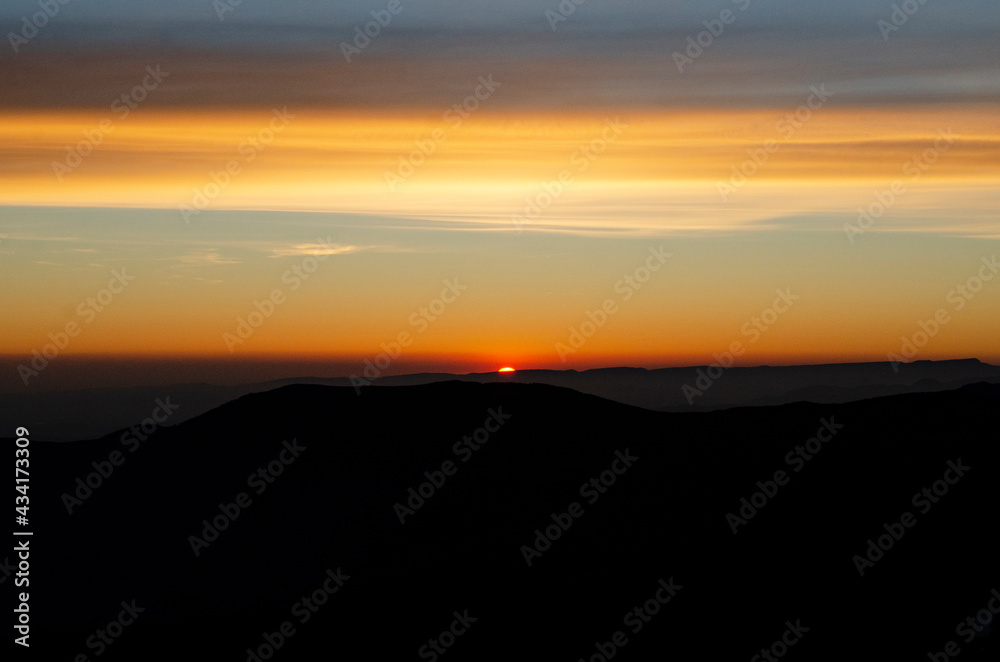 sunrise in the mountains