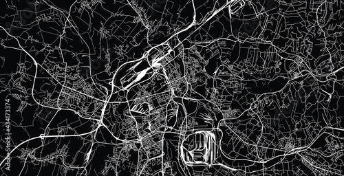 Urban vector city map of Ostrava, Czech Republic, Europe