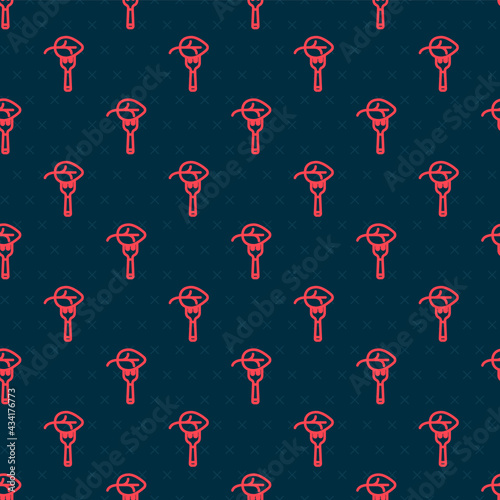 Red line Vegan food diet icon isolated Red line background. Organic, bio, eco symbol. Vegan, no meat, lactose free, healthy, fresh and nonviolent food. Vector