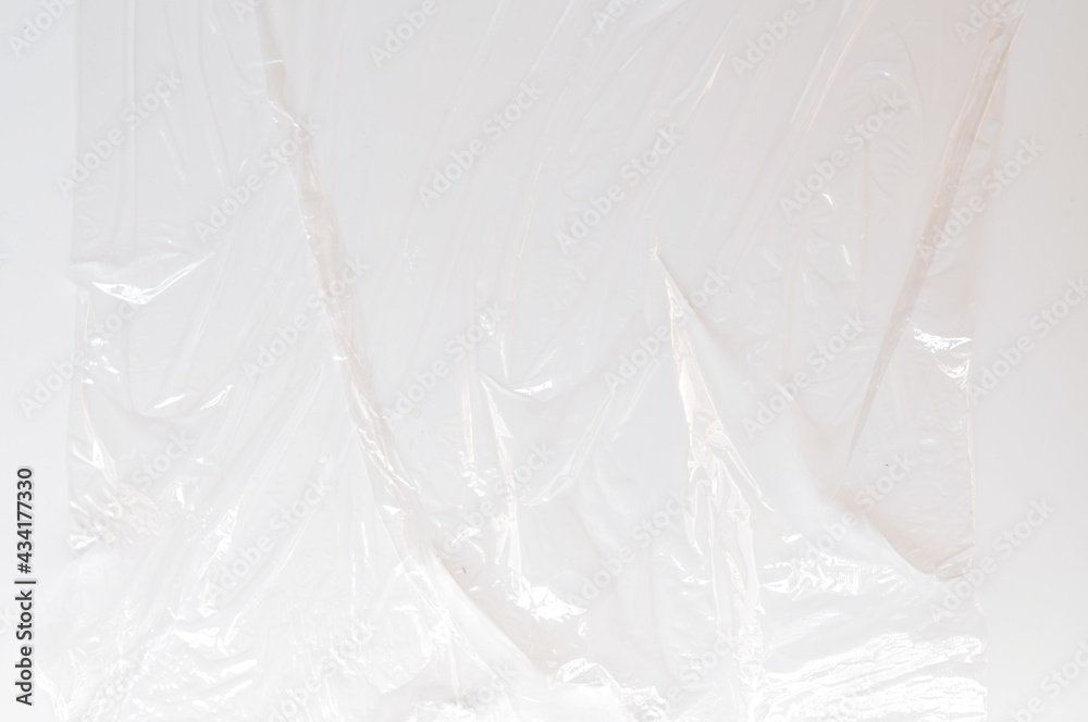 Obraz premium Plastic thin and clear Wrap on white background 