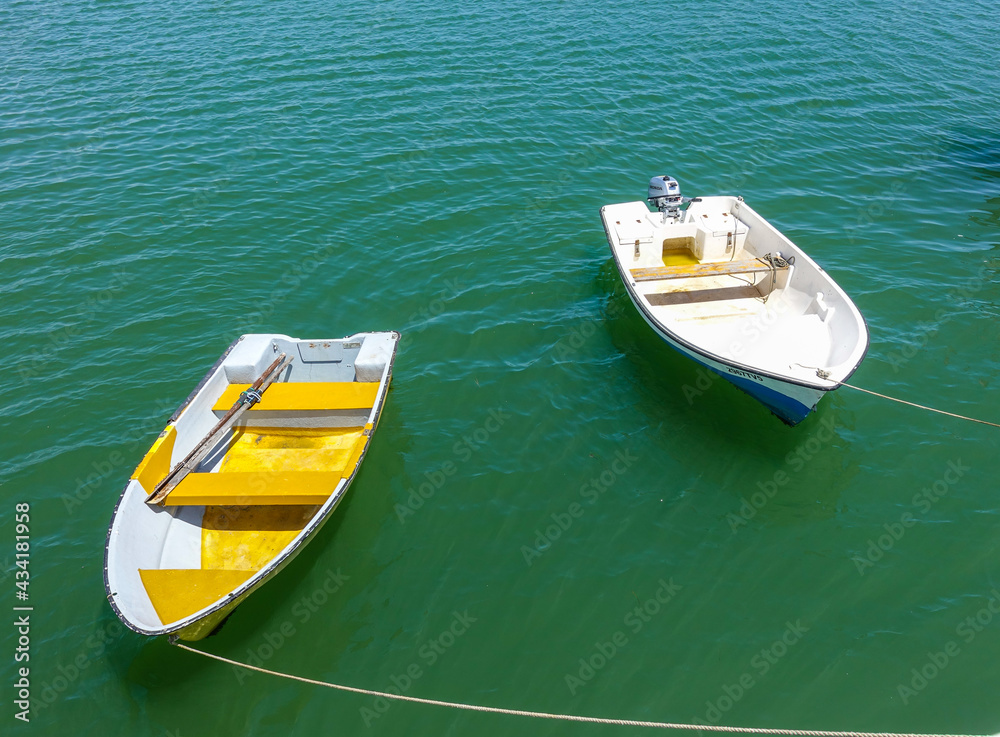 St Luzia / Portugal  Two boats in the harbour