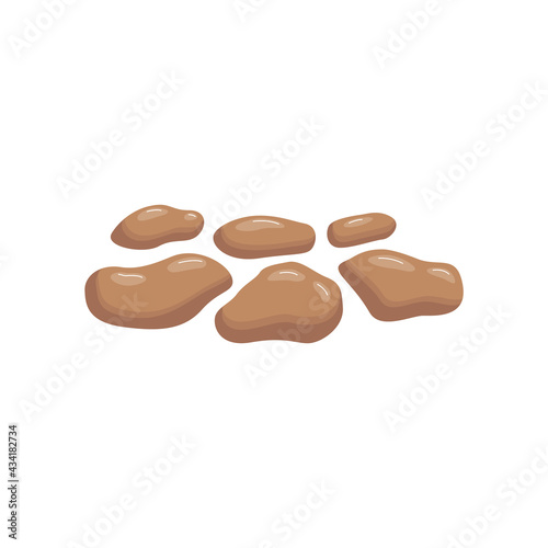 Soft blob consistency of excrement or feces, flat vector illustration isolated.