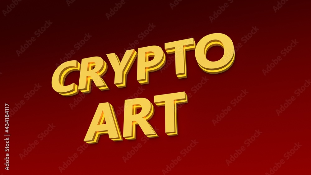 Obraz premium Colorful Crypto currency concept. Non Fungible Token with light on abstract background. 3d Rendering. 