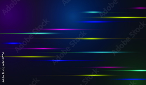 Illustration of light ray, stripe line with blue light, speed motion background. Vector design abstract, science, futuristic, energy, modern digital technology concept for background