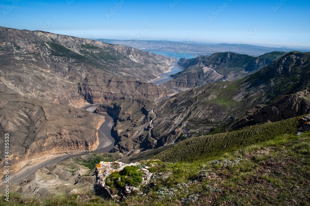 Sulak Canyon is the deepest canyon in Europe. Depth 1920 meters, length 53 km. Located in the valley of the Sulak River. Dagestan, Russia