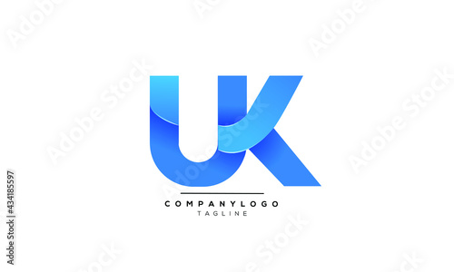UK initials monogram letter text alphabet logo design