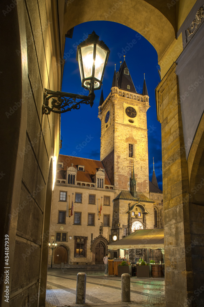 evening view of old town hall