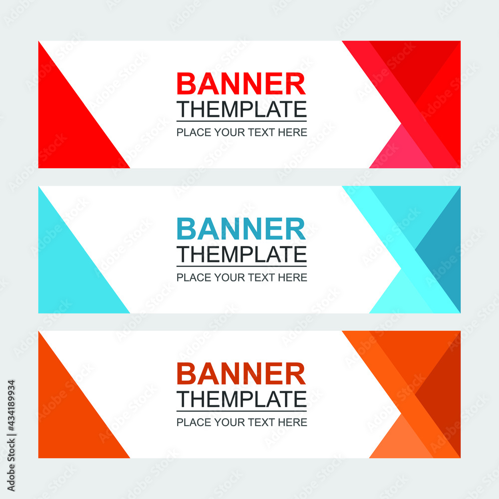 Set of abstract vector banners design. Collection of web banner template. modern template design for web  ads  flyer  poster background