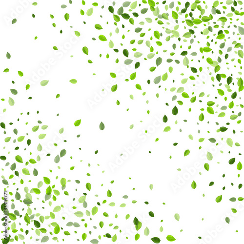 Green Greens Blur Vector Template. Spring Foliage