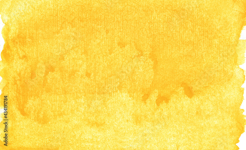 Abstract yellow watercolor background with copy space