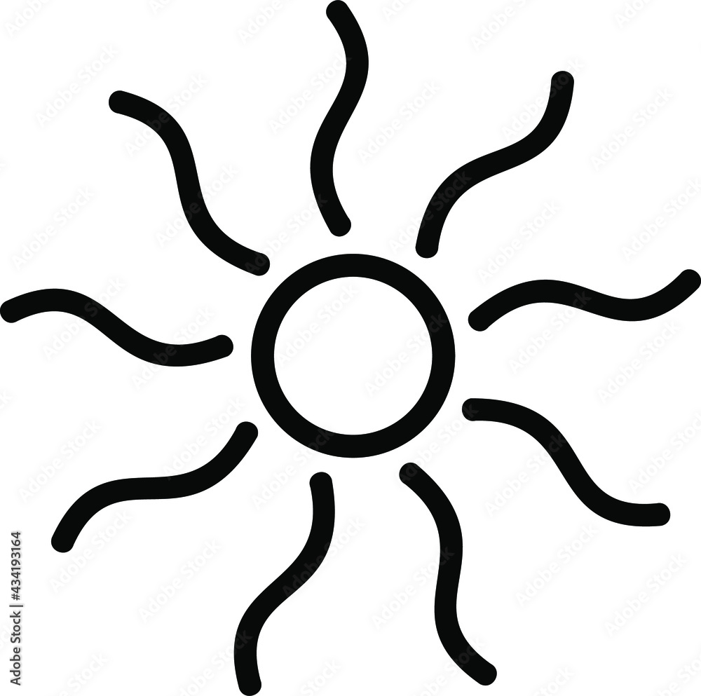 Black and white image of the sun Black and white image of the sun