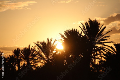 Sunset on the beach in Djerba