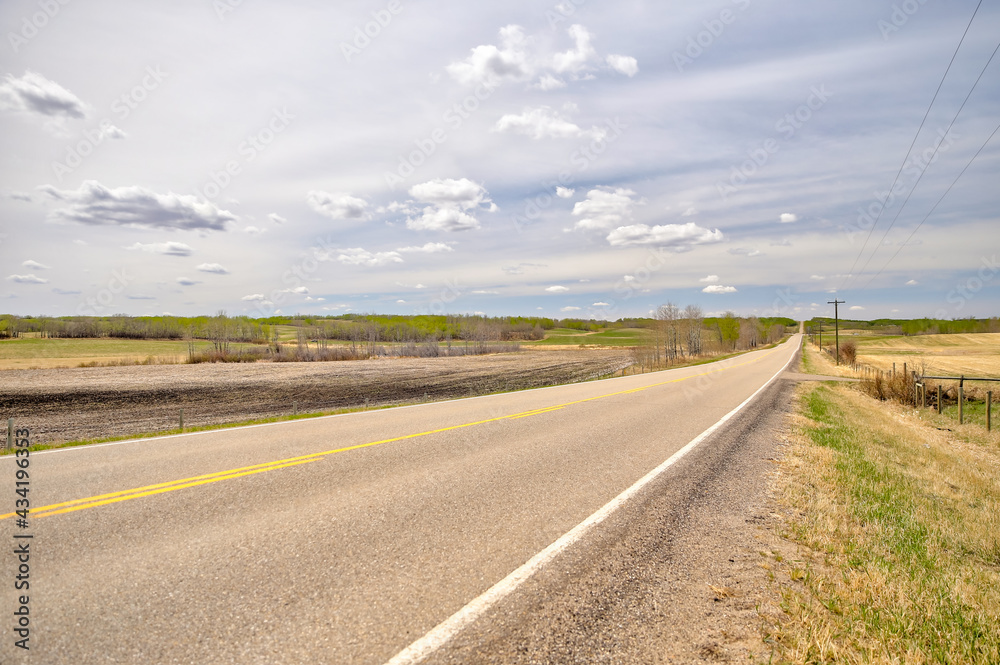 Fototapeta premium Highways in rural Alberta