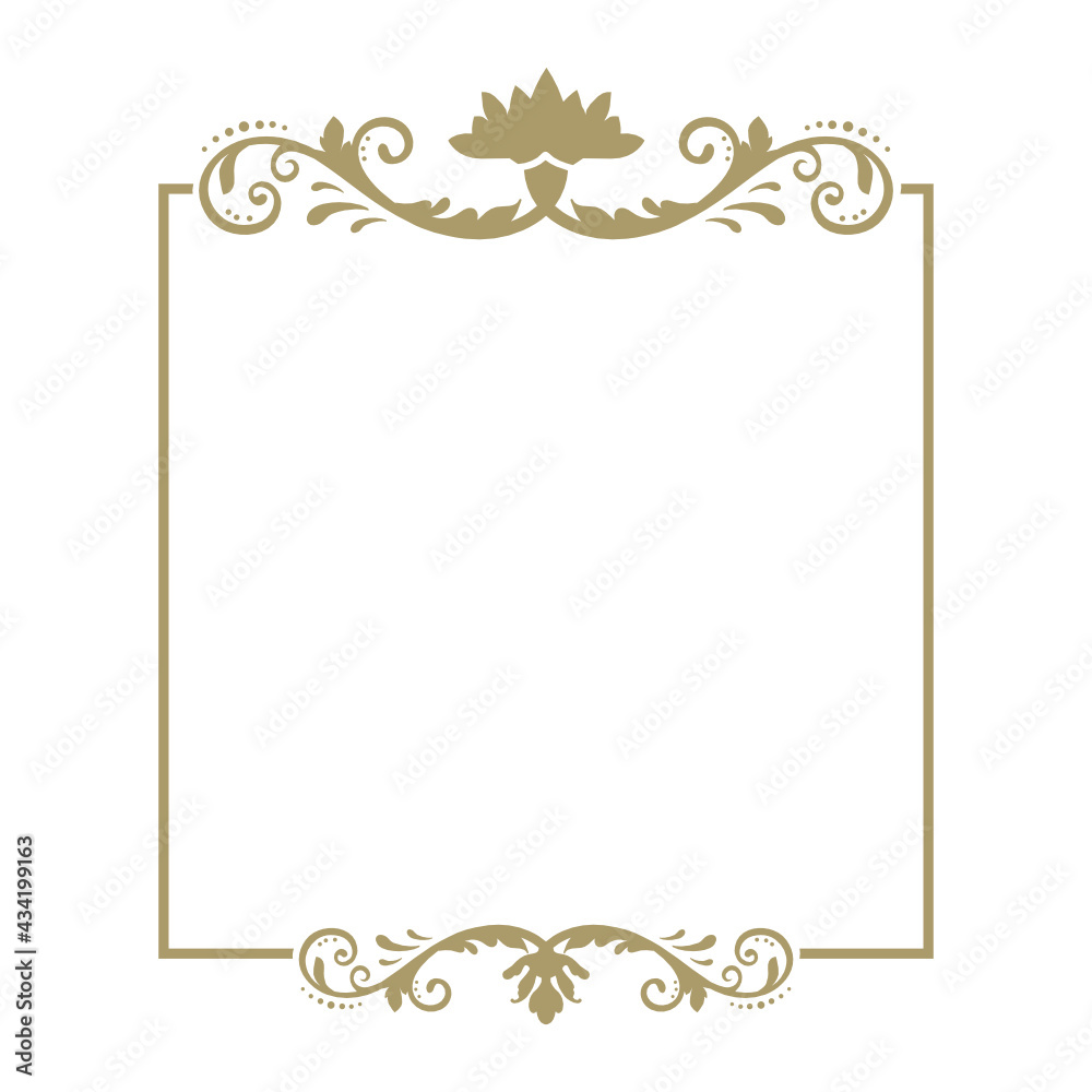 gold and luxury damask ornamental frame