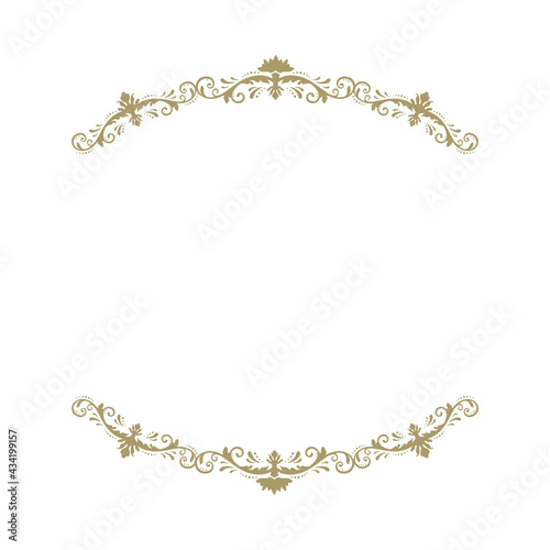 gold and luxury damask ornamental frame