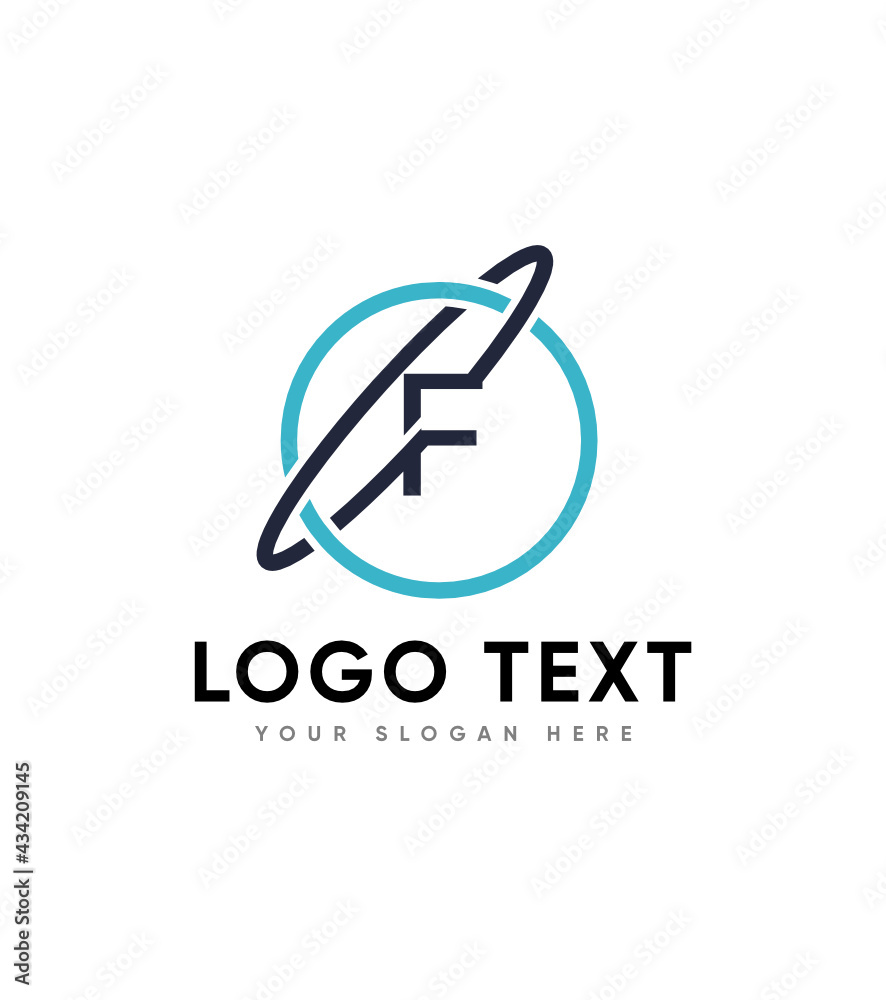 F letter initial vector logo template F letter initial vector logo template