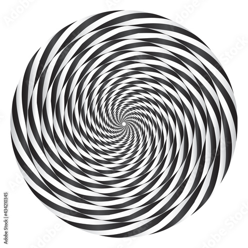 Dotted Halftone Vector Spiral Pattern or Texture. Dot Backgrounds with Strips