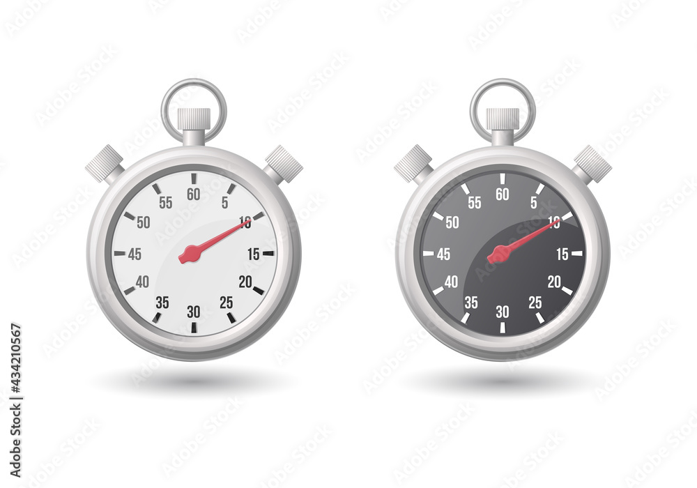 Stopwatch set. Timer, clock illustration. Flat illustration of stopwatch. Vector icon for web design. Isolated on white background. Stopwatch set. Timer, clock illustration. Flat illustration of stopwatch. Vector icon for web design. Isolated on white background.