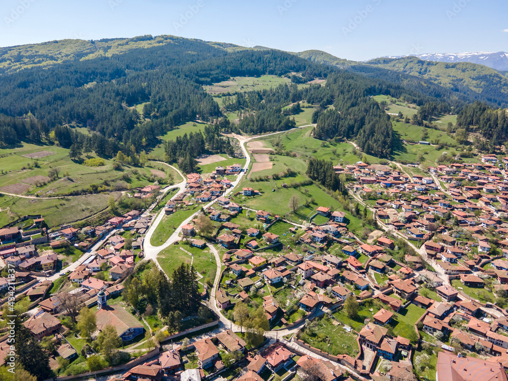 Aerial view of  historical town of Koprivshtitsa, Bulgaria