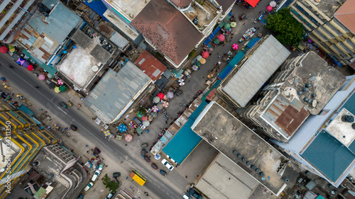 aerial view of Dar es Salaam, Tanzania