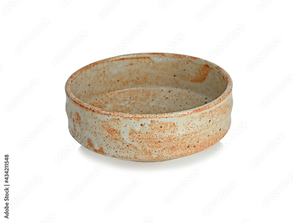 Ancient bowl isolated on white background Ancient bowl isolated on white background