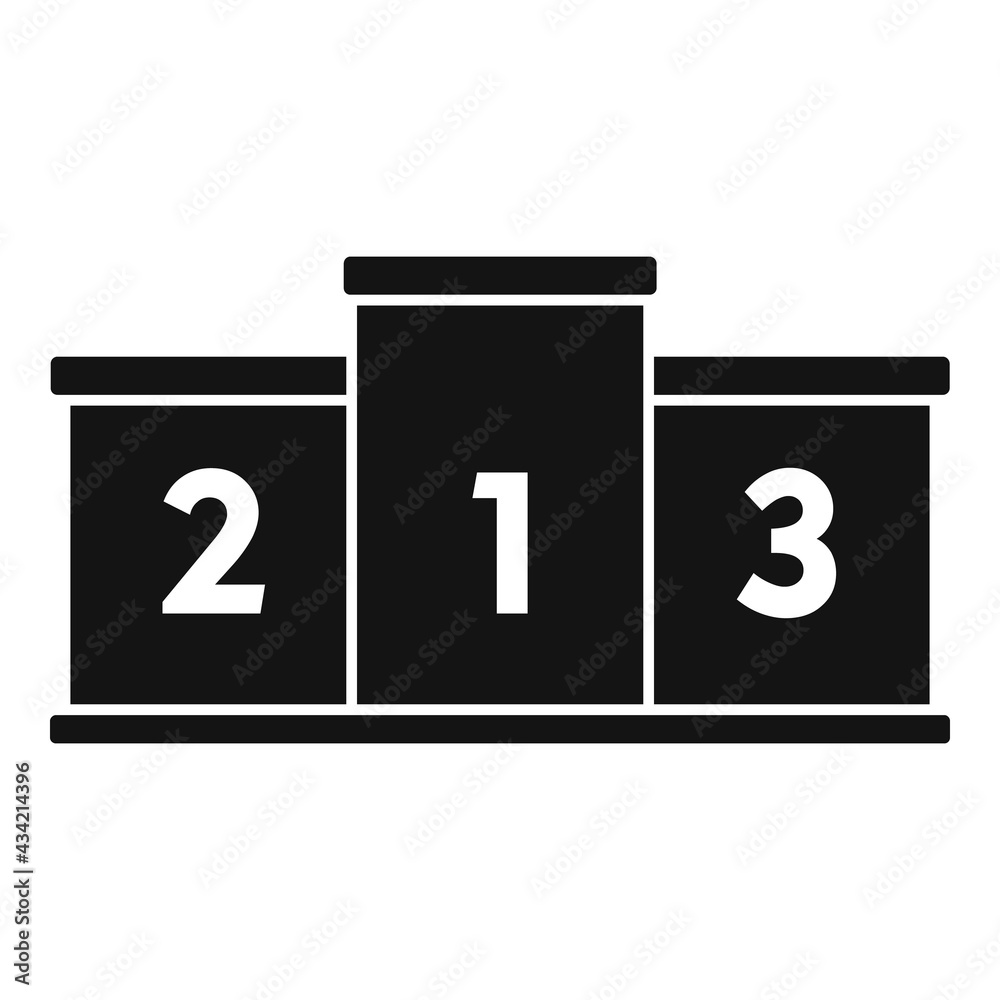 Running sport podium icon, simple style Running sport podium icon, simple style
