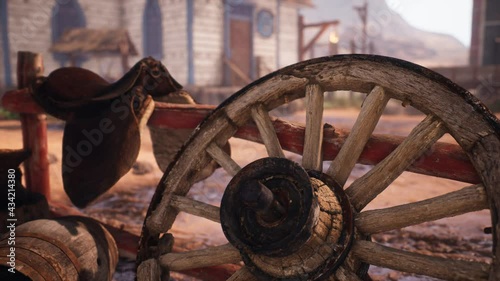 old American wild western style town
