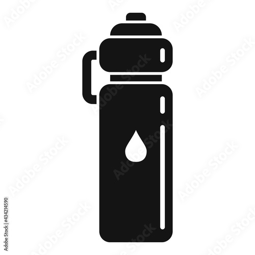 Running water bottle icon, simple style