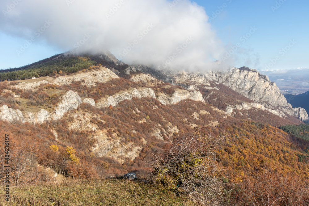 Autumn Landscape of Balkan Mountains and Vratsata pass, Bulgaria