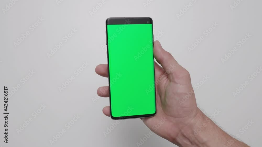 Compilation of mobile phone gestures against a white surface. 