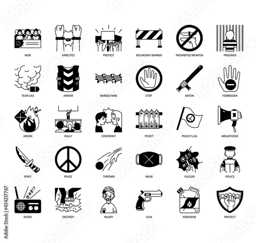 Protest , Thin Line and Pixel Perfect Icons