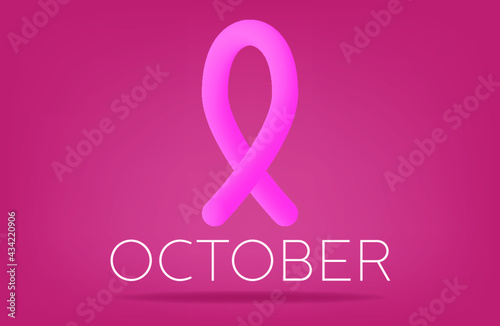 Póster del mes de el día de cáncer de mama