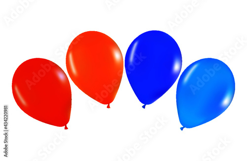 Ilustración de globos en diferentes colores