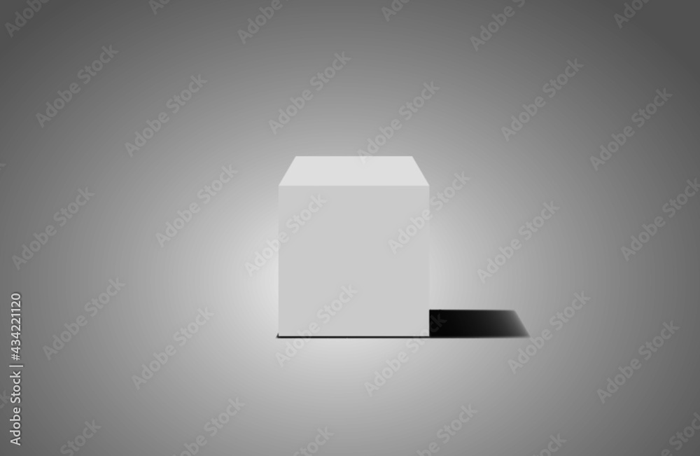 Cubo sobre fondo blanco